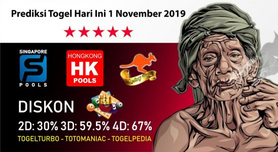 Prediksi Togel Hari Ini 1 November 2019