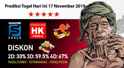Prediksi Togel Hari Ini 17 November 2019
