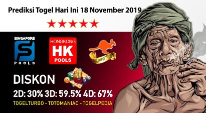 Prediksi Togel Hari Ini 18 November 2019