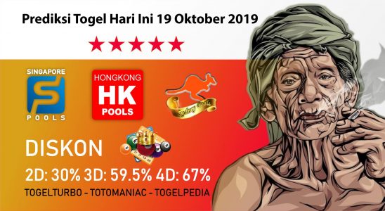 Prediksi Togel Hari Ini 19 Oktober 2019