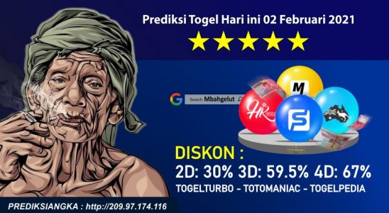 Prediksi Togel Hari ini 02 Februari 2021