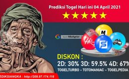 Prediksi Togel Hari ini 04 April 2021