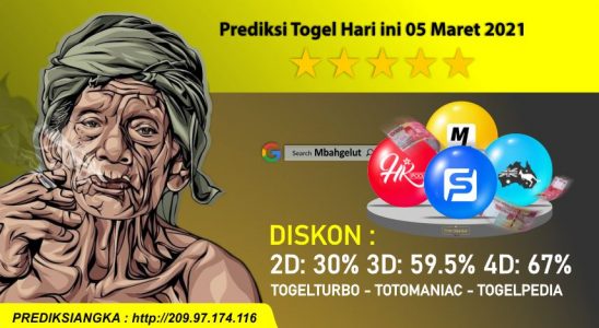 Prediksi Togel Hari ini 05 Maret 2021