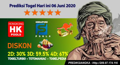 Prediksi Togel Hari ini 06 Juni 2020