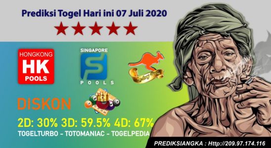 Prediksi Togel Hari ini 07 Juli 2020