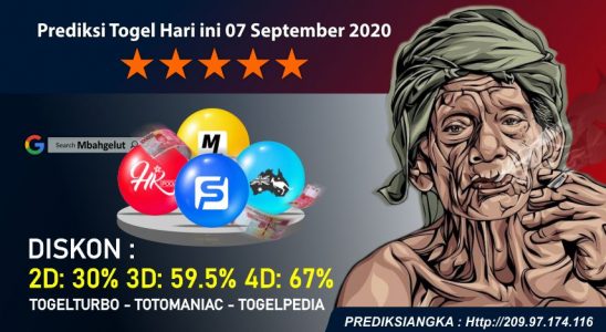 Prediksi Togel Hari ini 07 September 2020