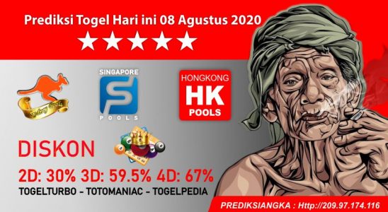 Prediksi Togel Hari ini 08 Agustus 2020