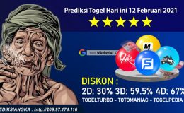 Prediksi Togel Hari ini 12 Februari 2021