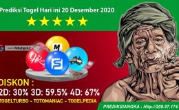 Prediksi Togel Hari ini 20 Desember 2020