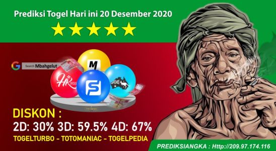 Prediksi Togel Hari ini 20 Desember 2020