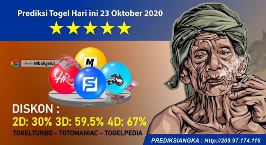 Prediksi Togel Hari ini 23 Oktober 2020
